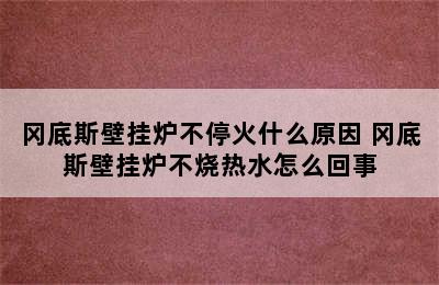 冈底斯壁挂炉不停火什么原因 冈底斯壁挂炉不烧热水怎么回事